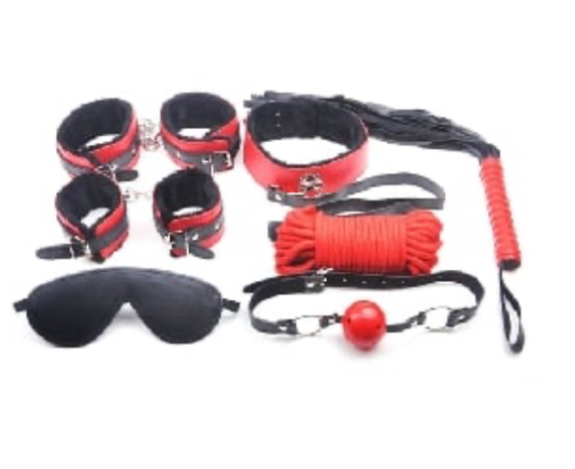 7 PCS Red & Black Color SM Kit [333200046] – US$5.50 Wholesale-Sex-Toys.net