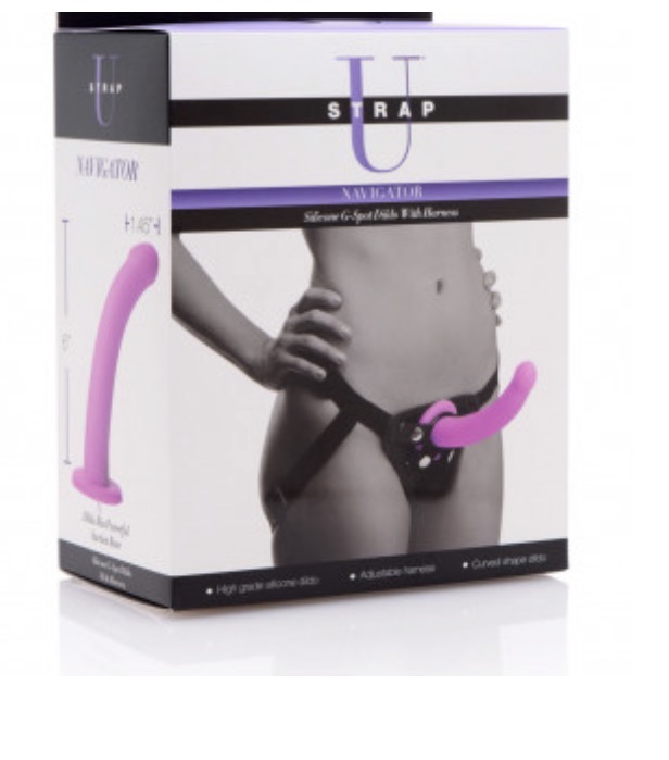 Navigator Silicone G-Spot Dildo with harness