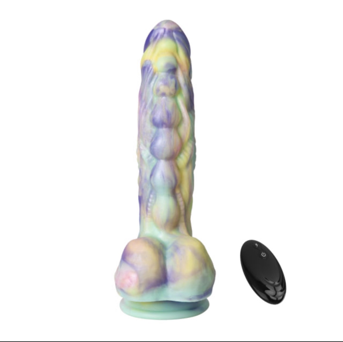 9.26" Multicolor Rechargeable Silicone Thrusting Realistic Dildo – 10 Vibrating + 3 Thrusting Modes with Remote Control