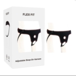 Adjustable Black Strap-On Harness with 1.30" O-Ring – Waterproof Polyester, Universal Fit
